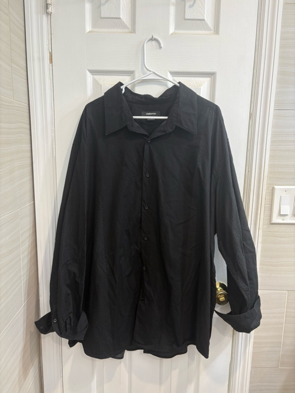 NWOT Claiborne black dress shirt 3XL
